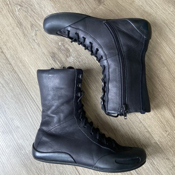 Camper Peu Hi boots Women Sz 36 EU 6 US Black Leather - Picture 3 of 11